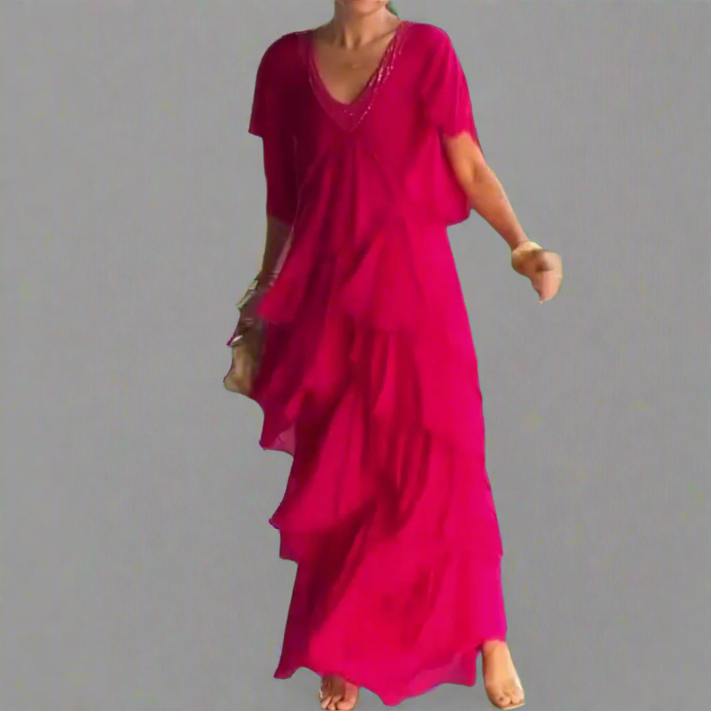 Maresilda | Elegant Maxi Dress with V-Neck