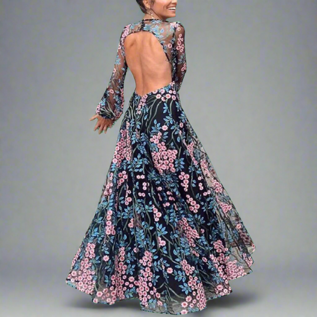 Marlies | Backless Maxi Dress Made from Premium Fabric