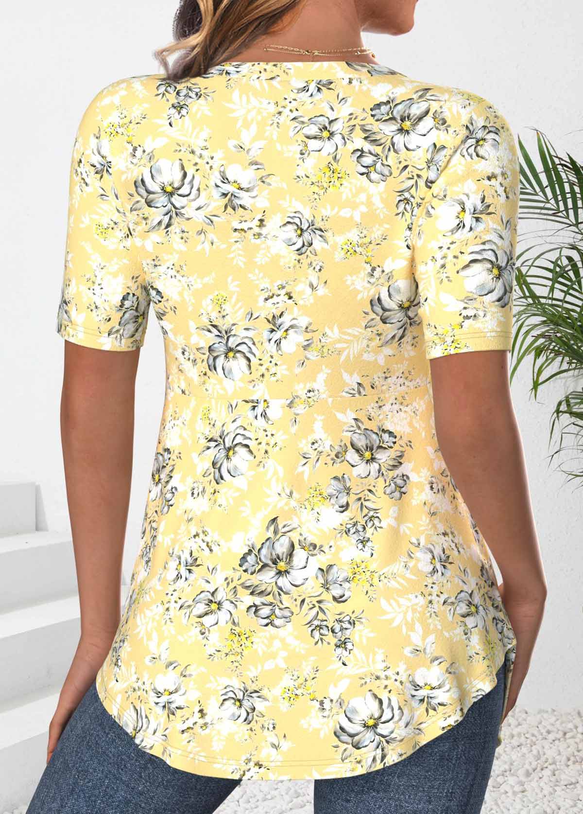 Veron | Modern Floral Top
