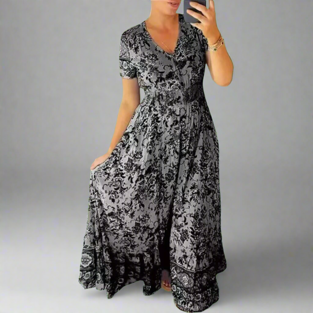 Gritta | Elegant Floral Pattern Dress