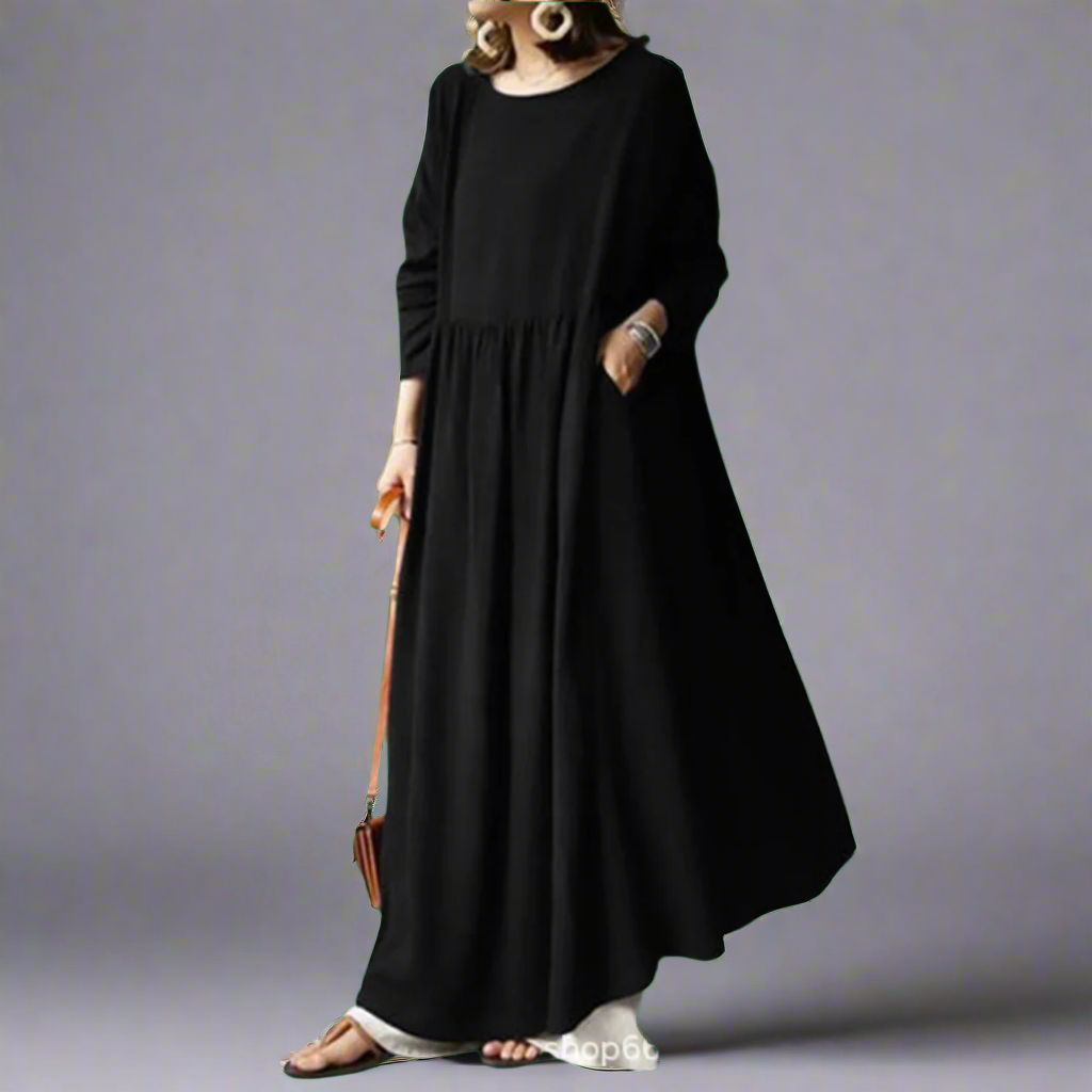 Drelhild | Elegant Vintage Maxi Dress for Autumn
