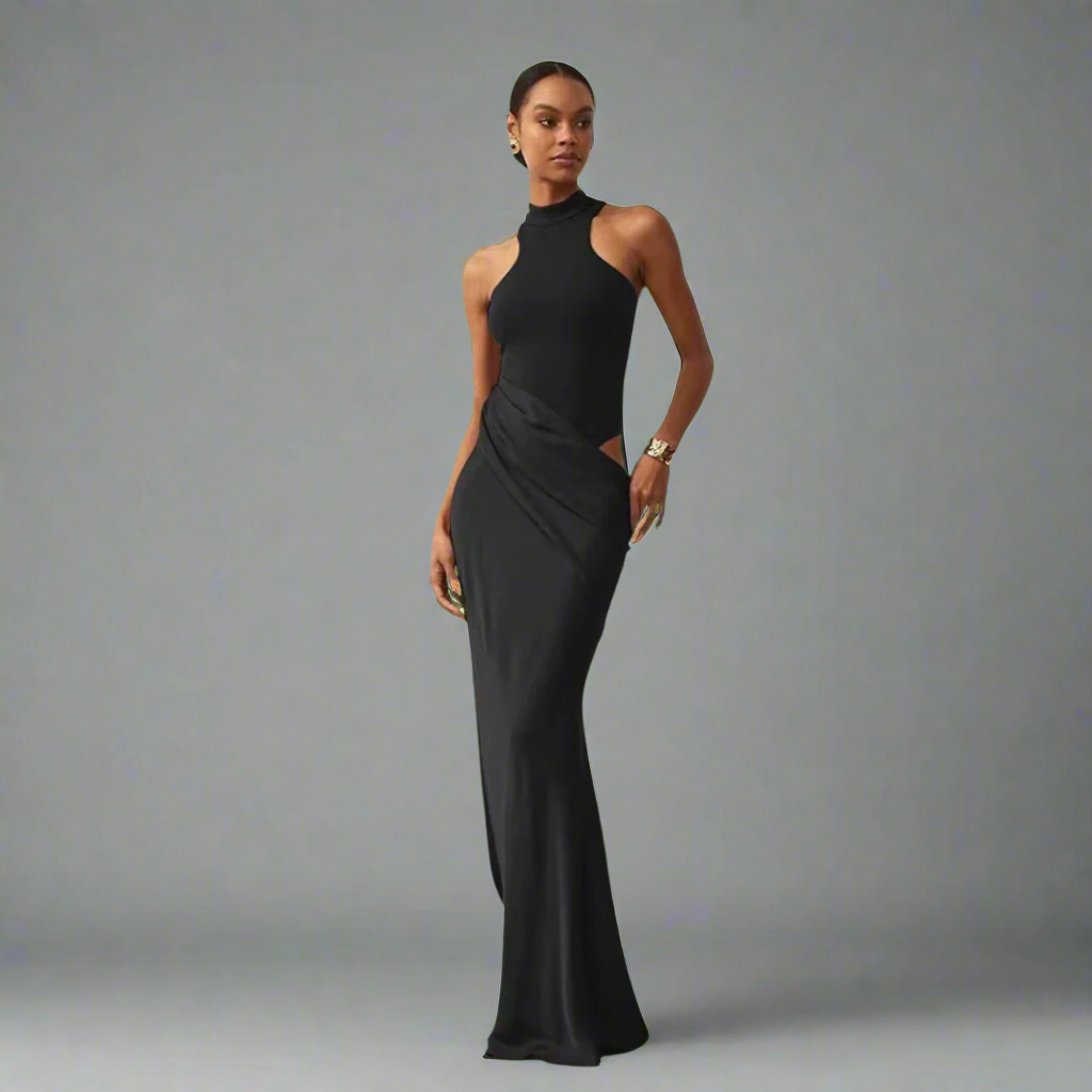 Luthmara | Elegant Satin Maxi Dress