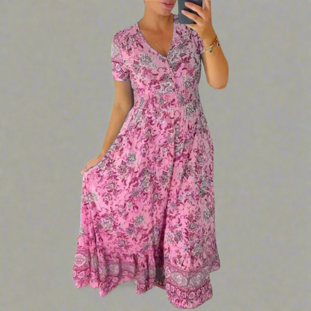 Gritta | Elegant Floral Pattern Dress