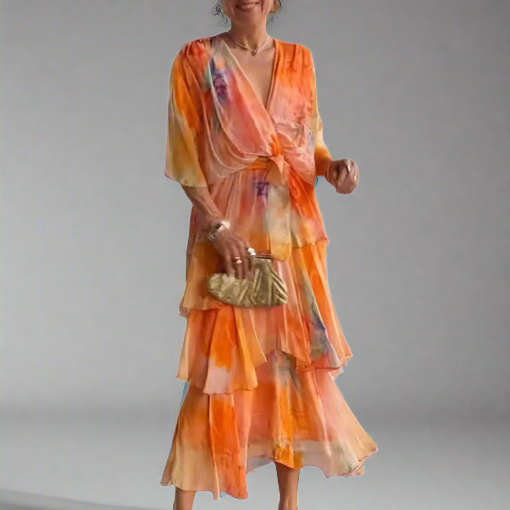 Helena | Elegant Chiffon Dress for Summer