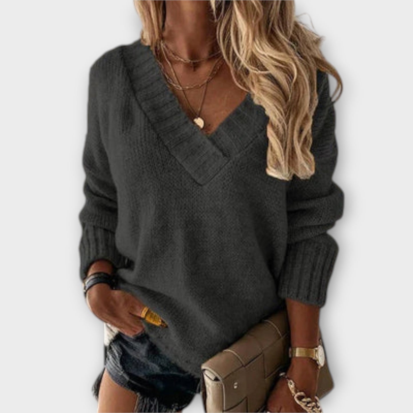 Jane – Cozy V-Neck Sweater
