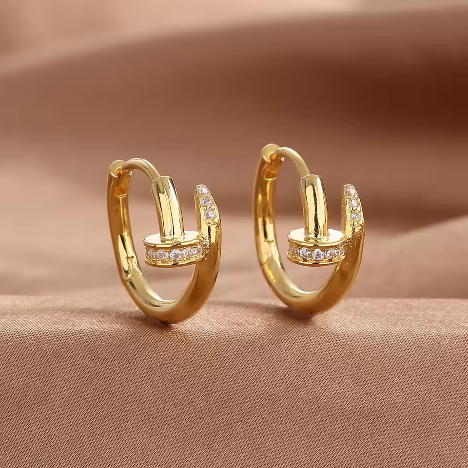Bright Hoop Crystal Earrings