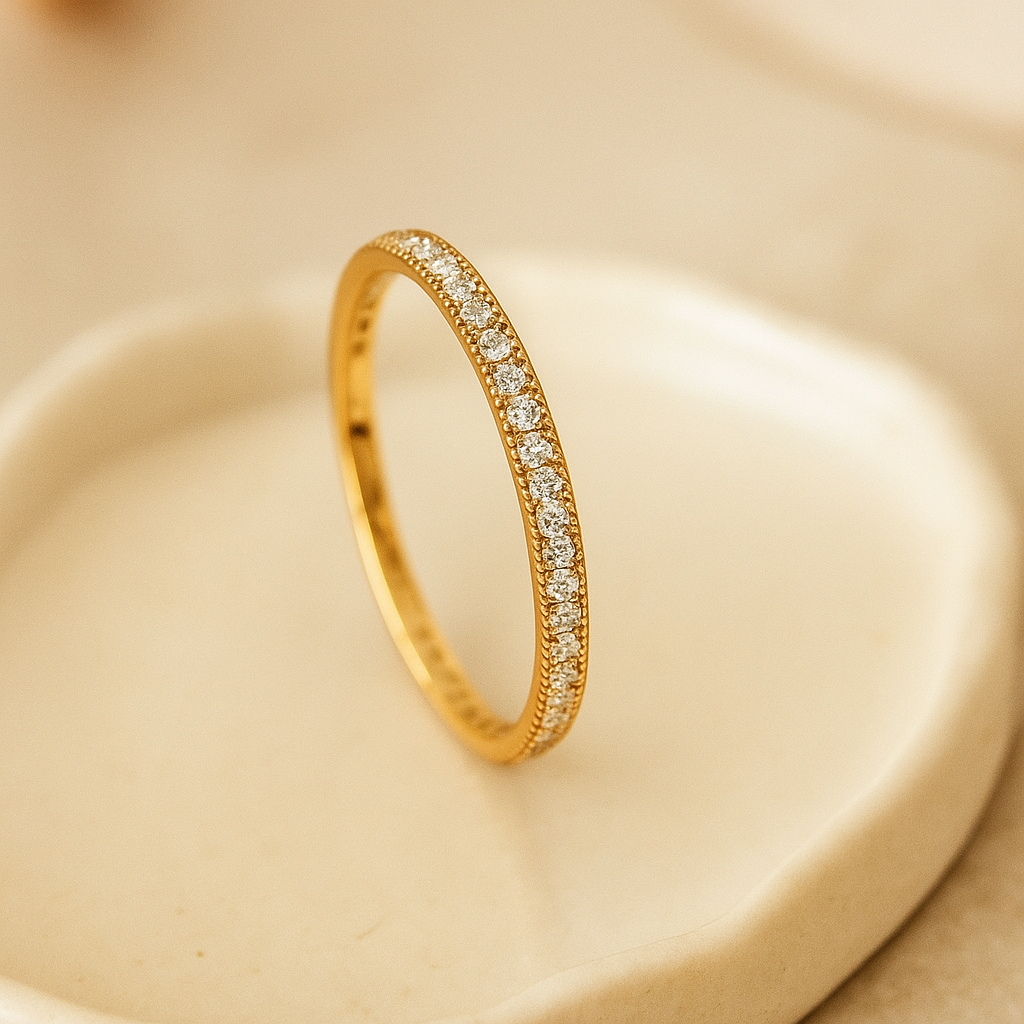 Exquisite Zirconia Gold Ring