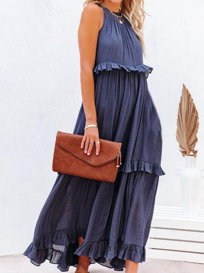 Long floor-length cake dress