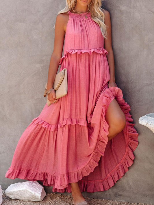 Long floor-length cake dress