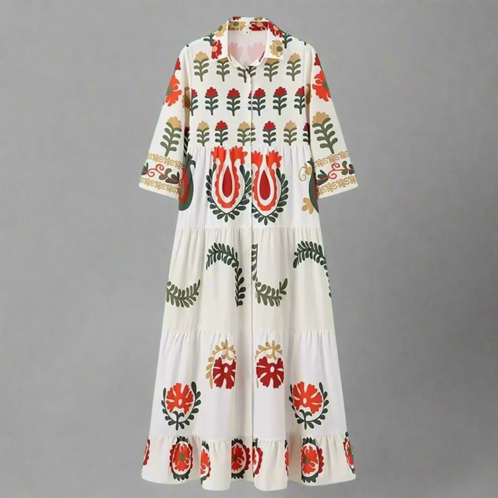 Lenora | Colorful Summer Dress with Handmade Details
