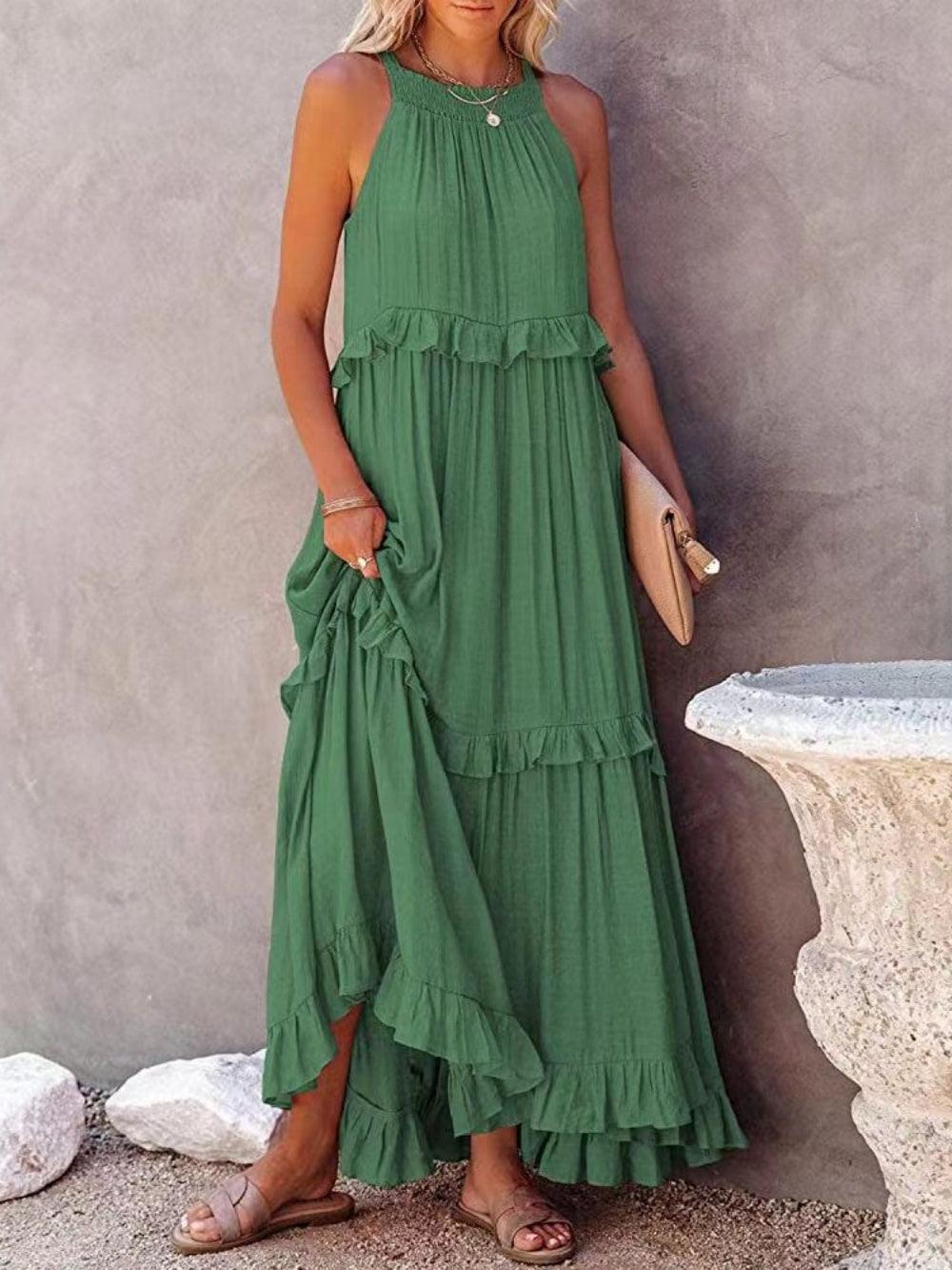 Long floor-length cake dress