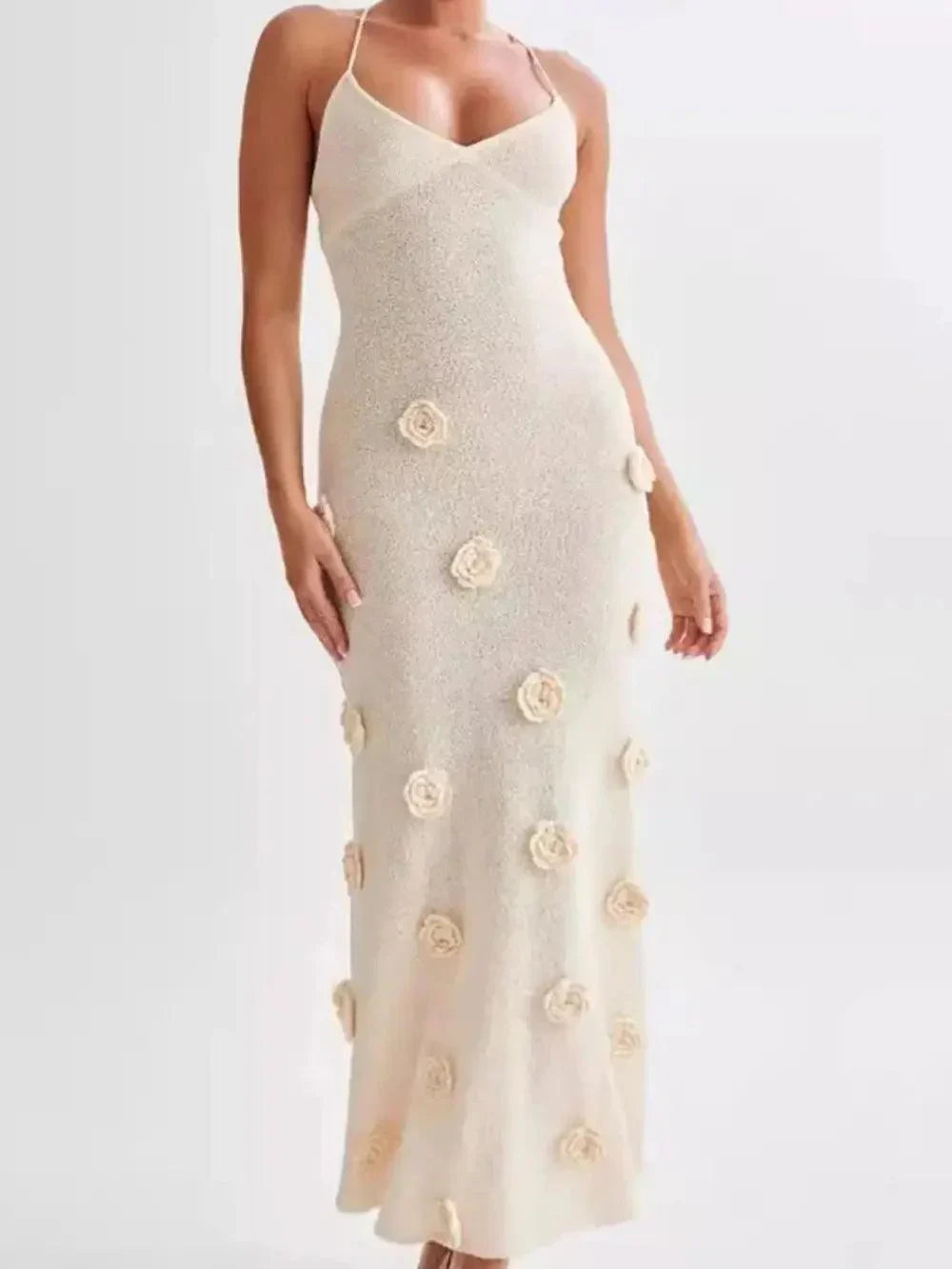 Bloom & Bare Backless Sheer Dress