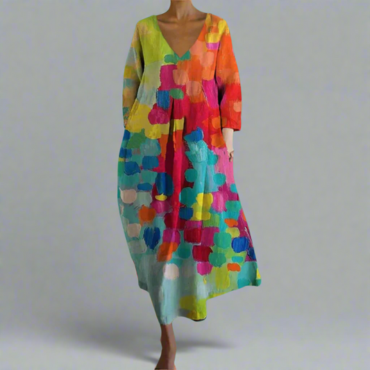 Renate | Elegant V-Neck Dress