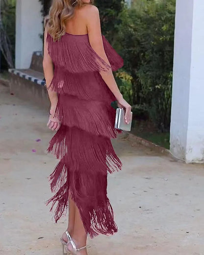 Rosea Effortless Elegance Off-Shoulder Dress
