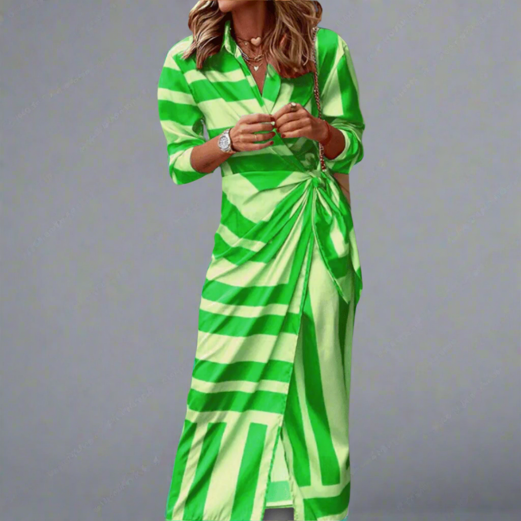 Clarissa | Striped Shirt Dress with Summer Comfort