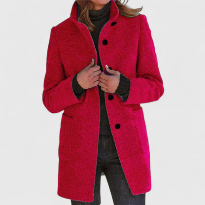 Elena™ | Elegant Wool Blend Coat