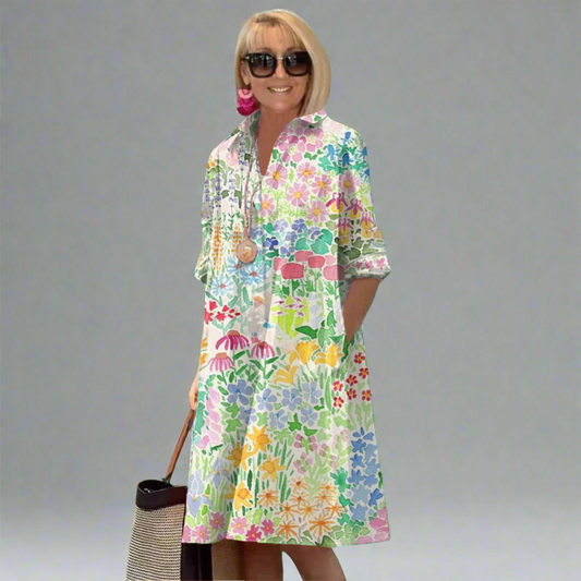 Bente | Handcrafted Premium Midi Dress with Polka Dots