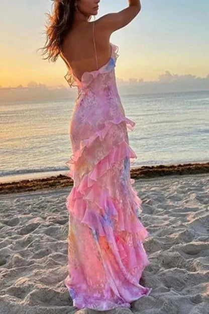 Sexy Mermaid Spaghetti Straps Lace Dresses