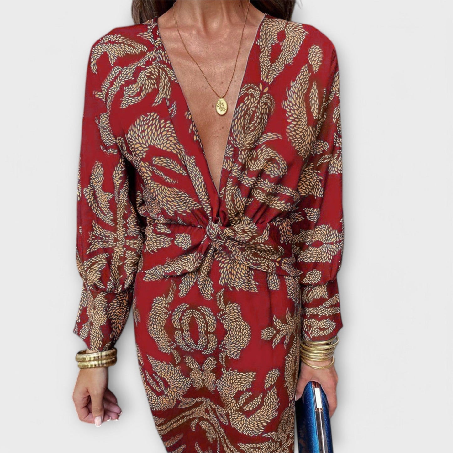 Oriana – Elegant Long-Sleeve Dress