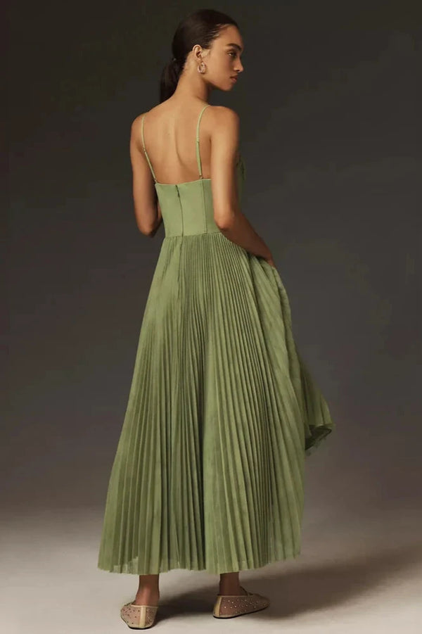 Elara™ |Pleated Tulle Corset Dress