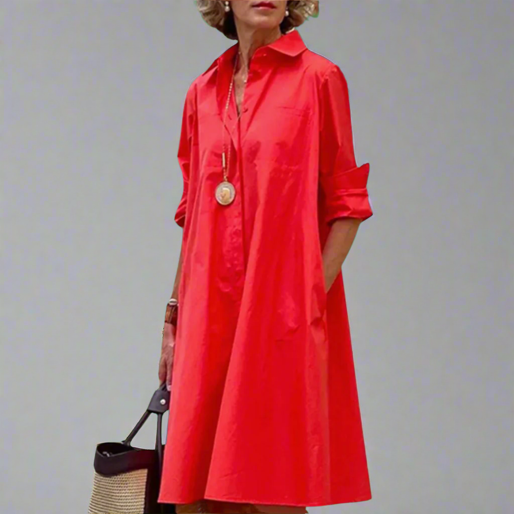 Christiana | Elegant Long Sleeve Dress with Pocket