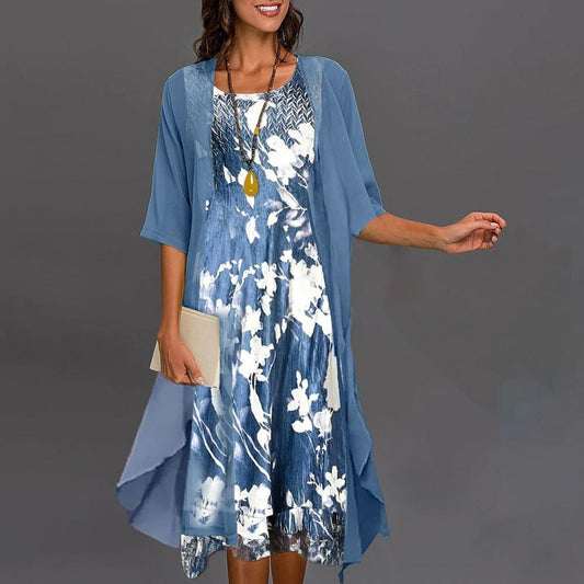 Summer Dress with Elastic Waist - Théa