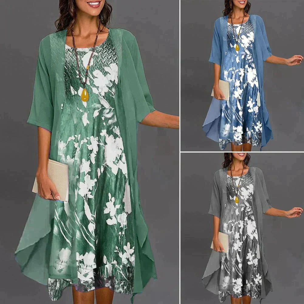 Summer Dress with Elastic Waist - Théa