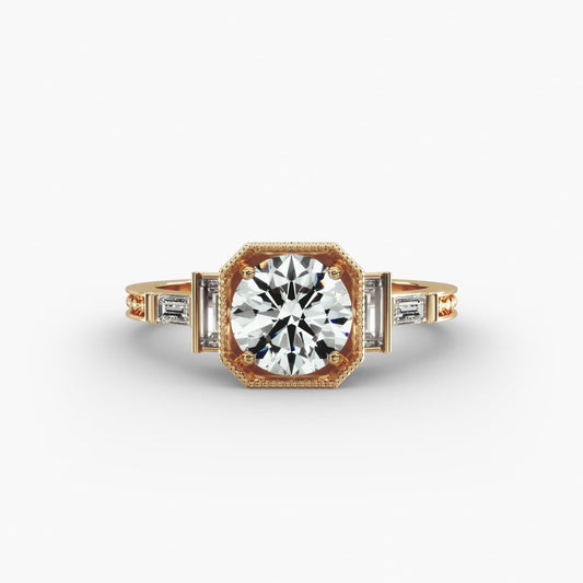 Vintage Yellow Gold Engagement Ring