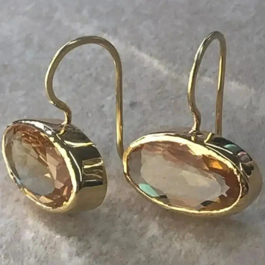 Vintage Orange Stone Earrings