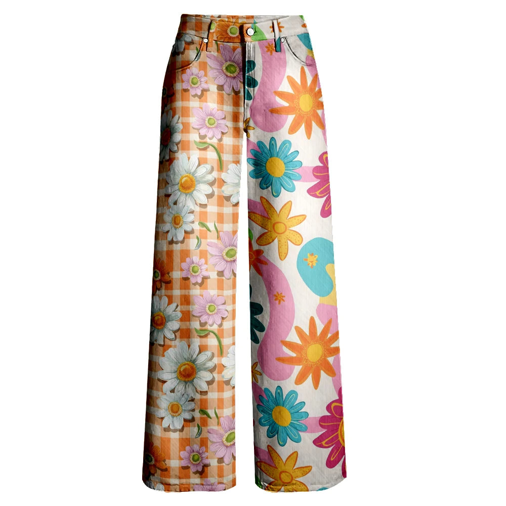 Women's Vintage Jeans Flares Loose Party