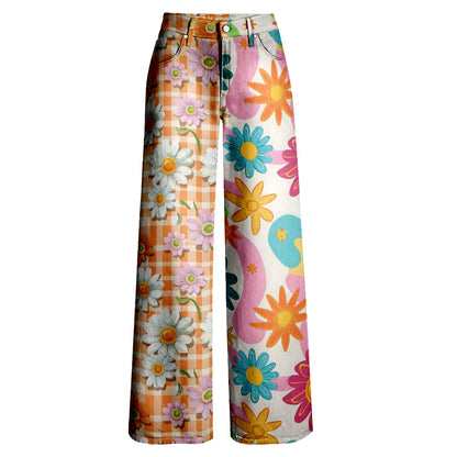 Women's Vintage Jeans Flares Loose Party