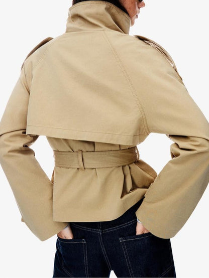 Early Fall Short Trench Jacket
