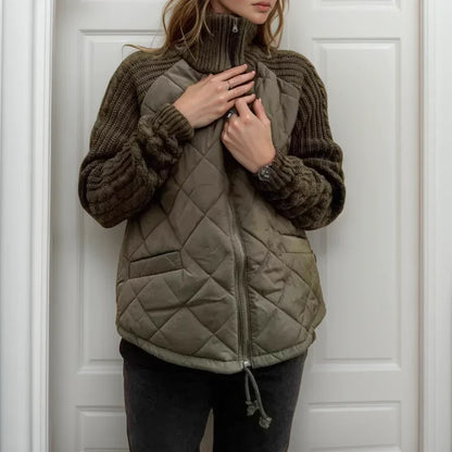 Norwegian Soft™ Quilted Jacket with Knit Details / European Design that Embodies Style!
