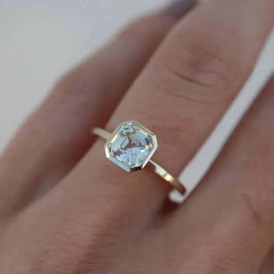 Zirconia Golden Ring