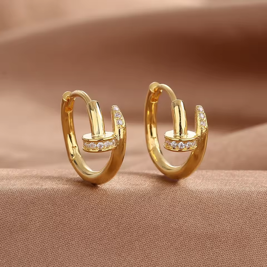 Bright Hoop Crystal Earrings