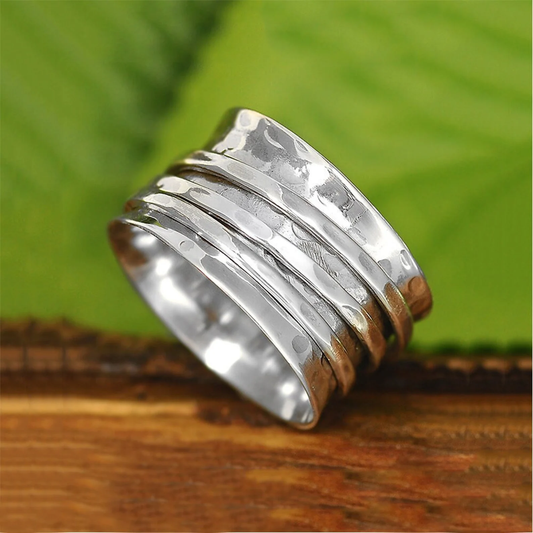 Vintage Silvered Threads Ring
