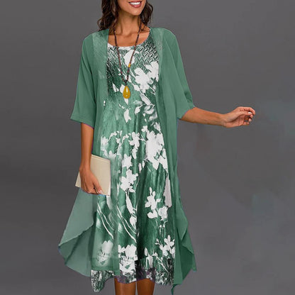Summer Dress with Elastic Waist - Théa