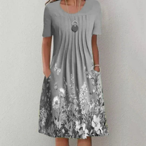 Mini dress with floral pattern
