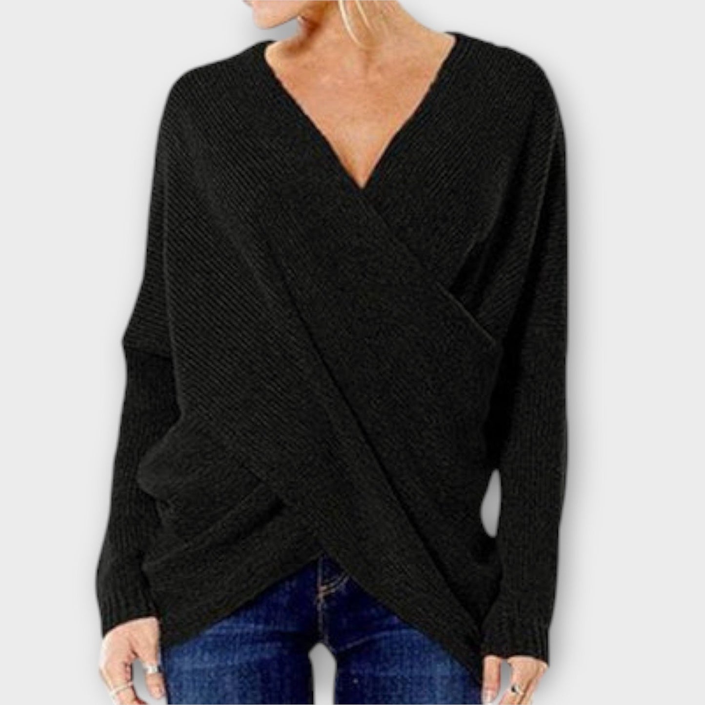 Heidi – Cross-Front Sweater