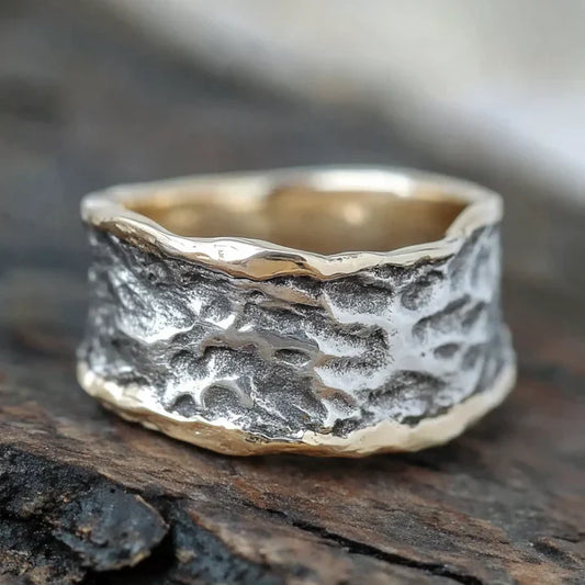 Vintage Minimalist Forged Ring